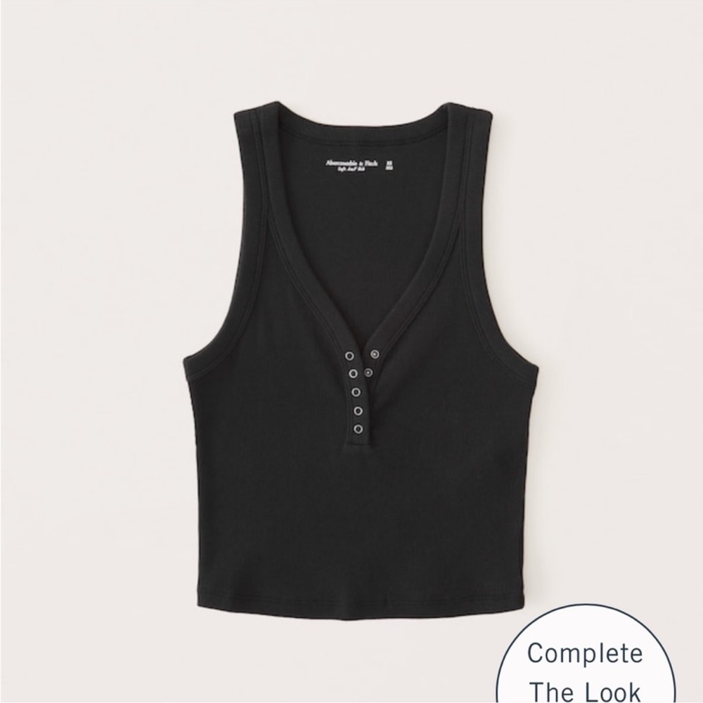 Black A&F Ribbed Tank